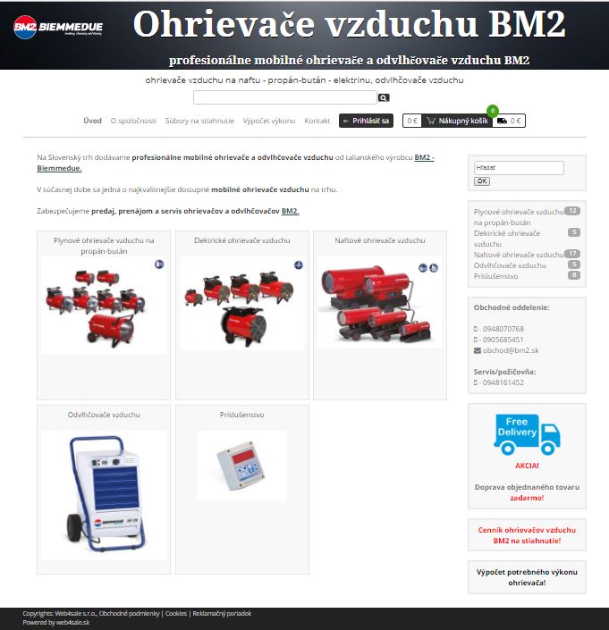 Ohrievače a odvlhčovače vzduchu BM2 - Biemmedue