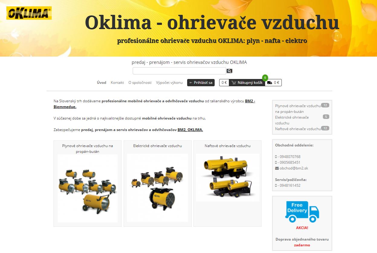 Ohrievače vzduchu OKLIMA